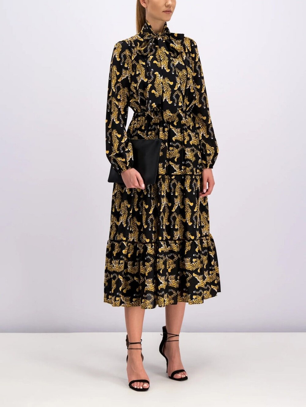 Silvian Heach Women's Long Sleeve 'Attares'  Tiger Print Dress Size XXS